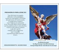 I G J LOTE DE IMÁGENES CON ORACIÓN DE SAN MIGUEL ARCÁNGEL CON ORACIÓN EN 5 IDIOMAS: ITALIANO/ALEMÁN/INGLÉS/FRANCÉS/ESPAÑOL