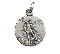 I G J Medalla de Arcángel San Miguel en Plata de Ley 925 - Las medallas de Los Patronos