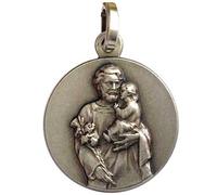 I G J Medalla de San José de Plata de Ley 925 - Patron De Los Trabajadores y la buena Muerte