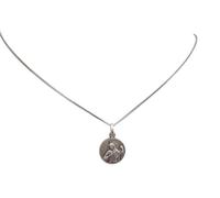 I G J Medalla de San Judas Tadeo Apóstol de Plata Maciza 925 con Cadena de plata 925