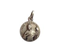 I G J Medalla de San Judas Tadeo de plata Maciza 925 - Patrón de Casos Imposibles (San judas media longitud)