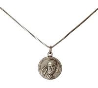 I G J MEDALLA DE SAN PIO DE PIETRELCINA (PADRE PIO) CON CADENA - REALIZADA EN ALTO RELIEVE