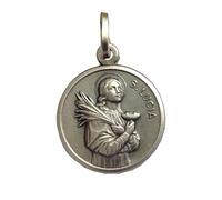 I G J Medalla de Santa Lucía de Plata Maciza 925