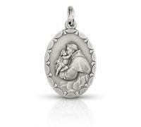 I G J MEDALLA OVALADA DE SAN ANTONIO DE PADUA CON EL NIÑO JESÚS - LAS MEDALLAS DE LOS SANTOS PATRONOS