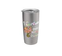I Garden So I Dont Choke People - Gardening - Funny Gardener Vaso térmico de acero inoxidable de doble pared