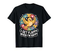 I Get Flappy When I'm Happy Cute Autism Awareness Bird Camiseta
