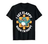 I Get Flappy When I'm Happy Cute Autism Awareness Bird Camiseta