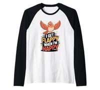 I Get Flappy When I'm Happy Cute Autism Awareness Bird Camiseta Manga Raglan