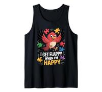 I Get Flappy When I'm Happy Cute Autism Awareness Bird Camiseta sin Mangas