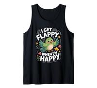 I Get Flappy When I'm Happy Cute Autism Awareness Bird Camiseta sin Mangas