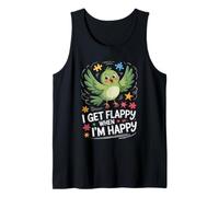 I Get Flappy When I'm Happy Cute Autism Awareness Bird Camiseta sin Mangas
