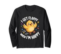 I Get Flappy When I'm Happy Cute Autism Awareness Bird Manga Larga