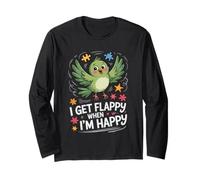 I Get Flappy When I'm Happy Cute Autism Awareness Bird Manga Larga