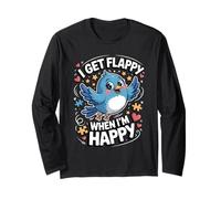 I Get Flappy When I'm Happy Cute Autism Awareness Bird Manga Larga