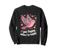 I Get Flappy When I'm Happy Cute Autism Awareness Bird Sudadera