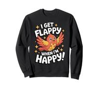 I Get Flappy When I'm Happy Cute Autism Awareness Bird Sudadera