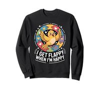 I Get Flappy When I'm Happy Cute Autism Awareness Bird Sudadera
