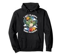 I Get Flappy When I'm Happy Cute Autism Awareness Bird Sudadera con Capucha
