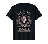 I Get My Tea from The Gossip Society Vintage Elegante Humor Camiseta