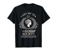 I Get My Tea from The Gossip Society Vintage Elegante Humor Camiseta