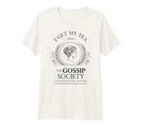I Get My Tea from The Gossip Society Vintage Elegante Humor Camiseta Premium