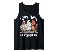 I Ghost People Every Single Day Funny Halloween Pollos Camiseta sin Mangas