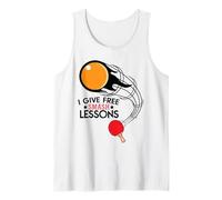 I Give Free Smash Lessons Funny Table Tennis Player Love Camiseta sin Mangas