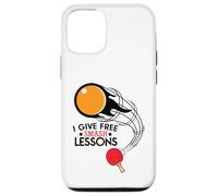 I Give Free Smash Lessons Funny Table Tennis Player Love Carcasa para iPhone 12/12 Pro