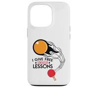 I Give Free Smash Lessons Funny Table Tennis Player Love Carcasa para iPhone 13 Pro
