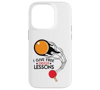 I Give Free Smash Lessons Funny Table Tennis Player Love Carcasa para iPhone 14 Pro