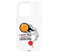 I Give Free Smash Lessons Funny Table Tennis Player Love Carcasa para iPhone 15 Pro