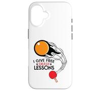 I Give Free Smash Lessons Funny Table Tennis Player Love Carcasa para iPhone 16