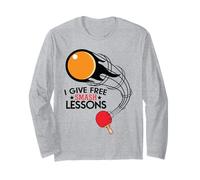 I Give Free Smash Lessons Funny Table Tennis Player Love Manga Larga