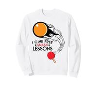 I Give Free Smash Lessons Funny Table Tennis Player Love Sudadera
