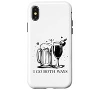I Go Both Ways - Amante divertido de beber vino de cerveza Carcasa para iPhone X/XS