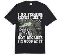 I go Fishing bcause i Like it, Pesca Divertida Comfort Colors Adult Heavyweight T-Shirt