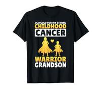 I Go Gold For Childhood Cancer Warrior Grandson Orgullosa Nana Camiseta