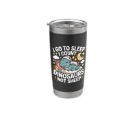 I Go To Sleep I Count Dinosaurs Not Sheep Sueños Vaso térmico de acero inoxidable de doble pared