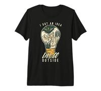 I Got An Idea Let's Go Outside Vintage Hiking Outdoors Lover Camiseta Premium