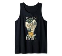 I Got An Idea Let's Go Outside Vintage Hiking Outdoors Lover Camiseta sin Mangas