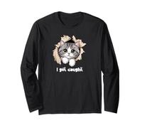 «I Got Caught» Lindo Gatito Manga Larga