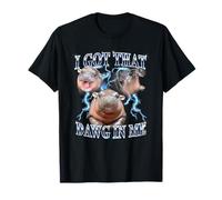 I Got That Dawg In Me Baby Pygmy Hippo Heavy Metal Camiseta