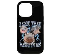 I Got That Dawg In Me Baby Pygmy Hippo Heavy Metal Carcasa para iPhone 13 Pro
