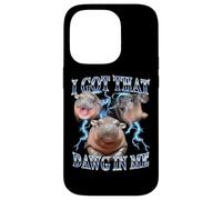 I Got That Dawg In Me Baby Pygmy Hippo Heavy Metal Carcasa para iPhone 14 Pro