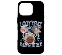 I Got That Dawg In Me Baby Pygmy Hippo Heavy Metal Carcasa para iPhone 16 Pro