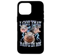 I Got That Dawg In Me Baby Pygmy Hippo Heavy Metal Carcasa para iPhone 16 Pro MAX