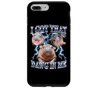 I Got That Dawg In Me Baby Pygmy Hippo Heavy Metal Carcasa para iPhone 7 Plus/8 Plus