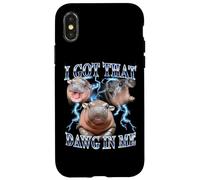 I Got That Dawg In Me Baby Pygmy Hippo Heavy Metal Carcasa para iPhone X/XS