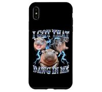 I Got That Dawg In Me Baby Pygmy Hippo Heavy Metal Carcasa para iPhone XS MAX