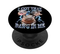 I Got That Dawg In Me Baby Pygmy Hippo Heavy Metal PopSockets PopGrip Adhesivo